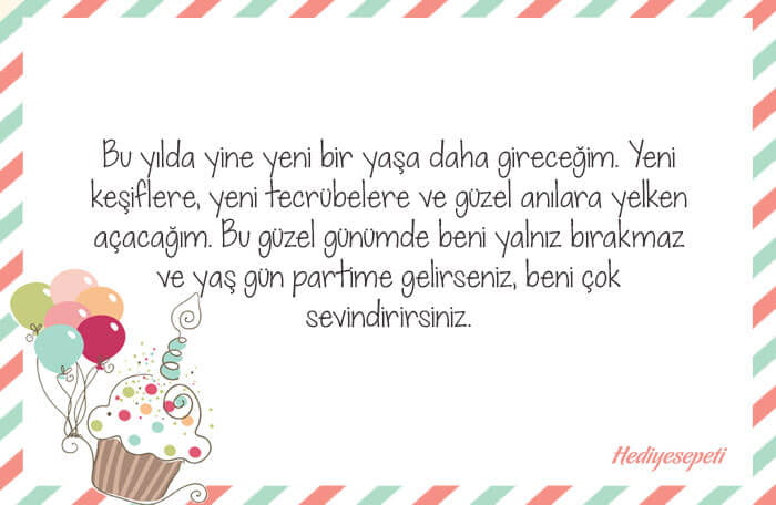 doğum günü davetiyeleri