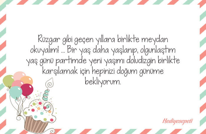 doğum günü davetiyeleri