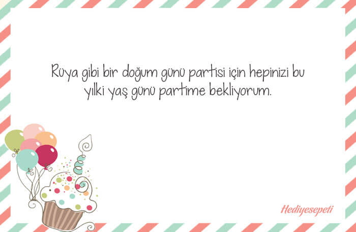 doğum günü davetiyeleri