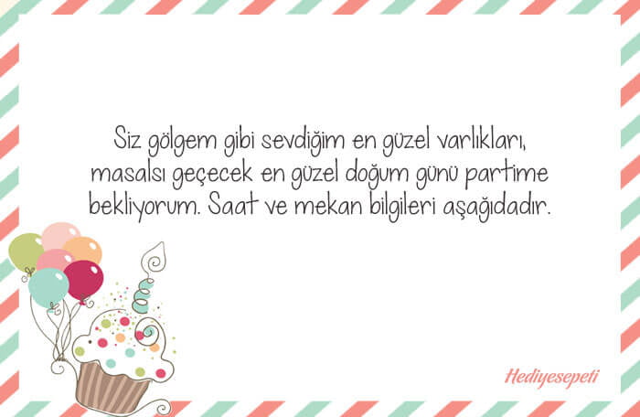 doğum günü davetiyeleri