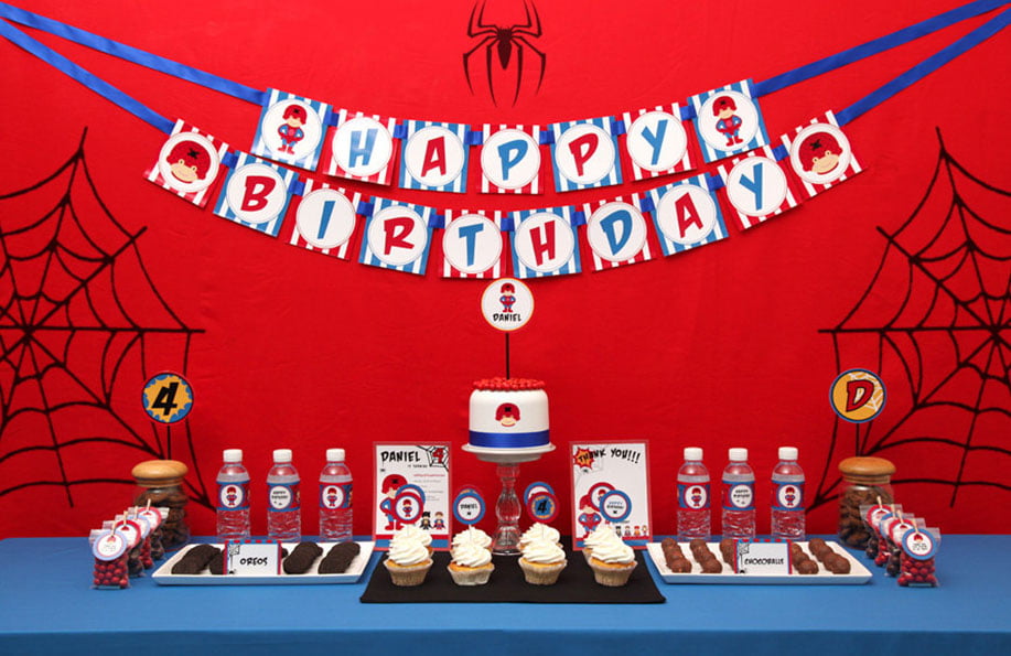 Spider Man Orumcek Adam Dogum Gunu Konsepti Parti Malzemeleri Seti Ucretsiz Kargo Ve Kapida Odeme Secenegiyle